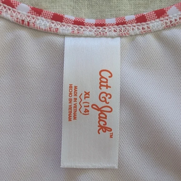 Girls Red Gingham Swimsuit - Picture 6 of 10